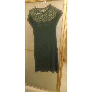 Gorgeous green unbranded cashmere dress extra small s xs. No labels at all in